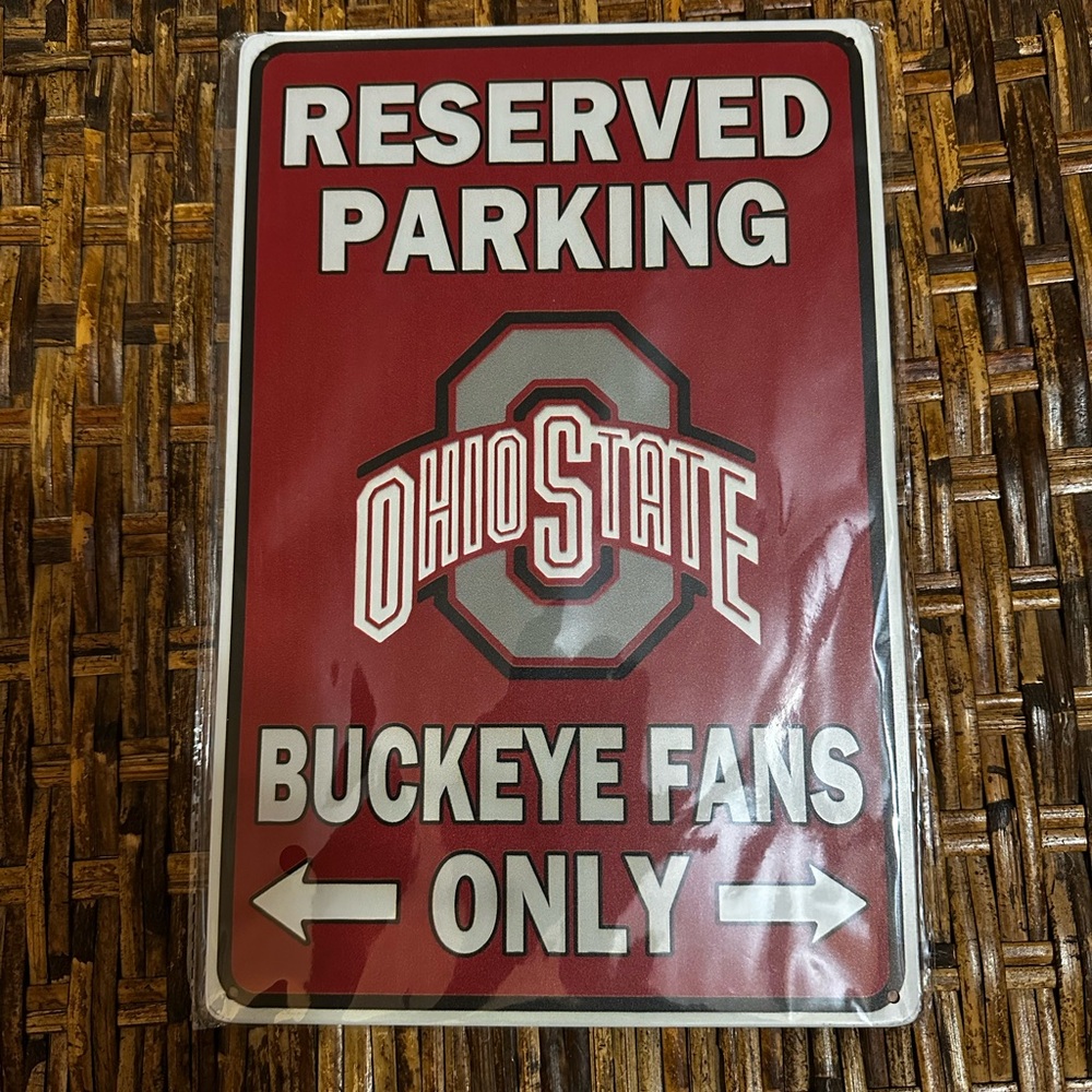 Ohio State Reserved Parking Sign - Red